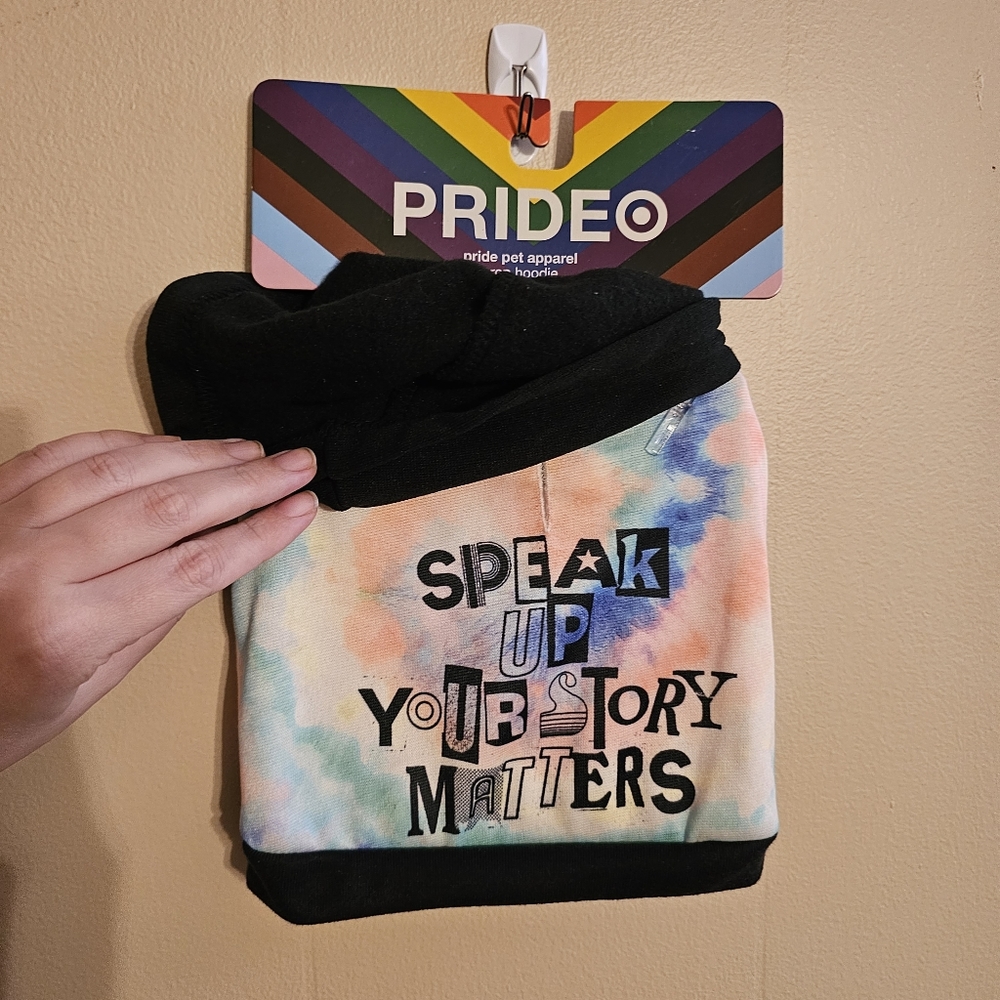 Target Pride Tie Dye Rainbow Your Story Matters Medium Dog Hoodie